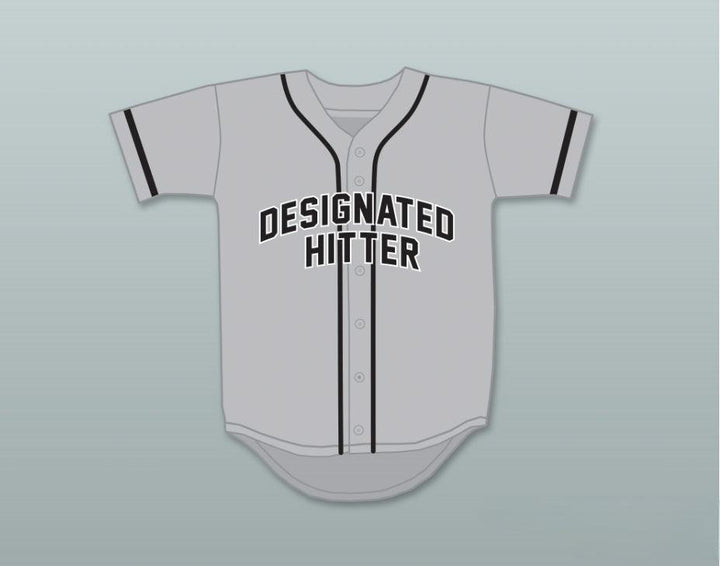 Custom Any Name Number DESIGNATED HITTER 9 GRAY BASEBALL JERSEY Top Stitched S-6XL