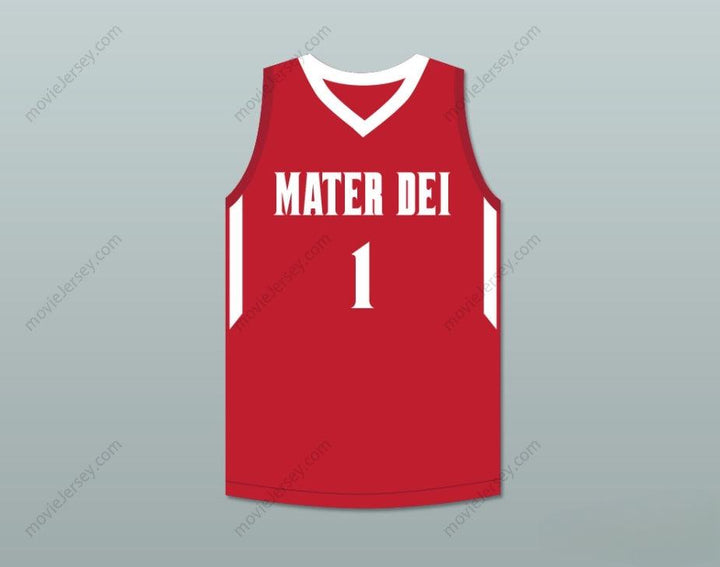 CUSTOM ANY Name Number BOL BOL 1 MATER DEI HIGH SCHOOL RED BASKETBALL JERSEY 2 Top Stitched S-6XL