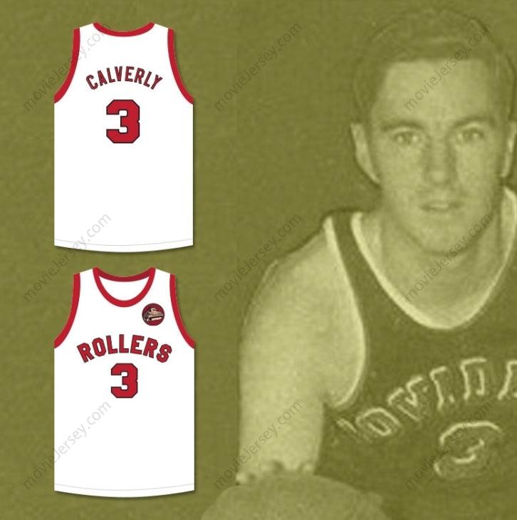 CUSTOM ANY Name Number ERNIE CALVERLEY 3 PROVIDENCE STEAMROLLERS WHITE BASKETBALL JERSEY WITH PATCH 2 Top Stitched S-6XL