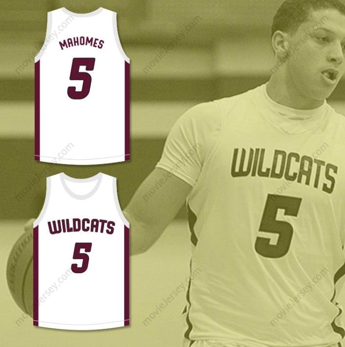 CUSTOM ANY Name Number PATRICK MAHOMES 5 WHITEHOUSE HIGH SCHOOL WILDCATS WHITE BASKETBALL JERSEY 2 Top Stitched S-6XL