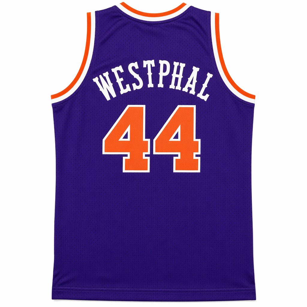 Custom Vintage 1970 Team Jersey Paul Westphal #44 White Purple Basketball Jersey Stitched S-6XL