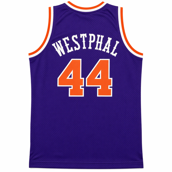 Custom Vintage 1970 Team Jersey Paul Westphal #44 White Purple Basketball Jersey Stitched S-6XL