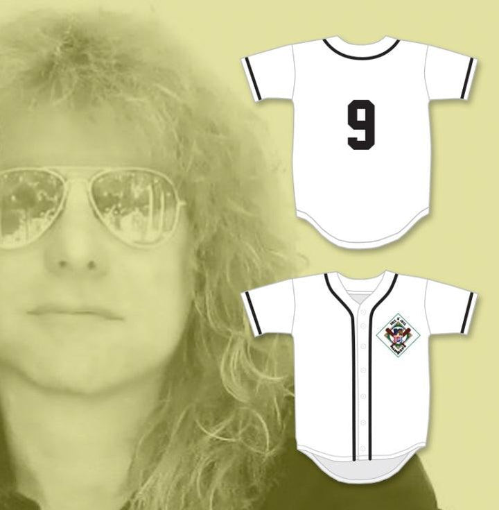 Custom Any Name Number STEVEN ADLER 9 SALAMANDERS BASEBALL JERSEY 1ST ANNUAL ROCK N' JOCK DIAMOND DERBY 1990 Top Stitched S-6XL