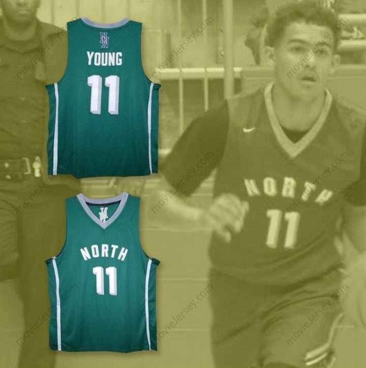 CUSTOM ANY Name Number TRAE YOUNG 11 NORMAN NORTH HIGH SCHOOL TIMBER GREEN BASKETBALL JERSEY Top Stitched S-6XL