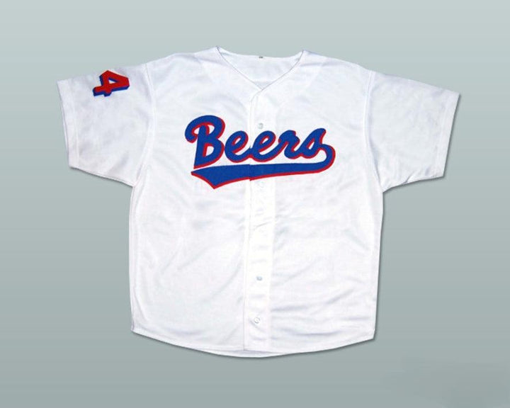 Custom Any Name Number BASEKETBALL TREY PARKER JOE COOPER 44 MILWAUKEE BEERS BASEBALL JERSEY Top Stitched S-6XL