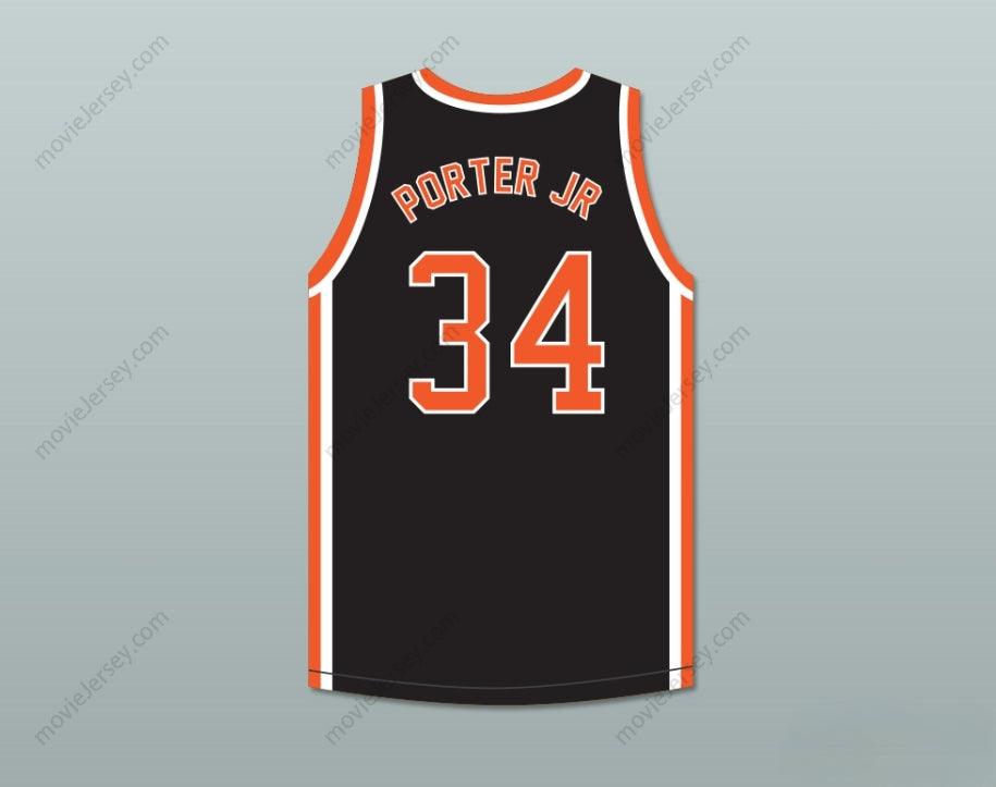 CUSTOM ANY Name Number OTTO PORTER JR. 34 SCOTT COUNTY CENTRAL HIGH SCHOOL BRAVES BLACK BASKETBALL JERSEY 2 Top Stitched S-6XL