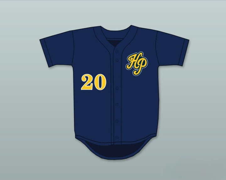 Custom Any Name Number MATTHEW STAFFORD 20 HIGHLAND PARK HIGH SCHOOL SCOTS NAVY BLUE BASEBALL JERSEY 4 Top Stitched S-6XL