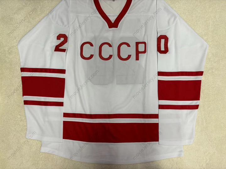 Custom Any Name Number VLADISLAV TRETIAK USSR CCCP HOCKEY JERSEY  Top Stitched S-6XL