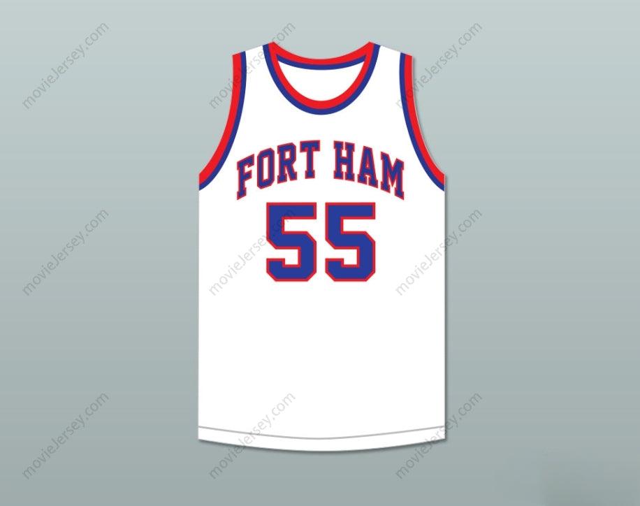 CUSTOM ANY Name Number BERNARD KING 55 FORT  HIGH SCHOOL TIGERS WHITE BASKETBALL JERSEY 2 Top Stitched S-6XL