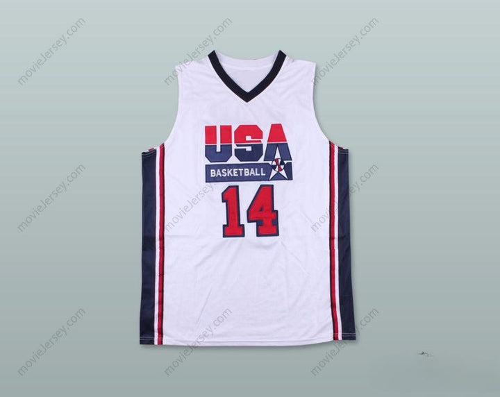 CUSTOM ANY Name Number CHARLES BARKLEY 14 USA HOME BASKETBALL JERSEY Top Stitched S-6XL