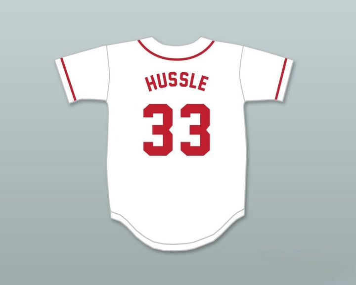 Custom Any Name Number NIPSEY HUSSLE 33 CRENSHAW WHITE AND RED BASEBALL JERSEY Top Stitched S-6XL