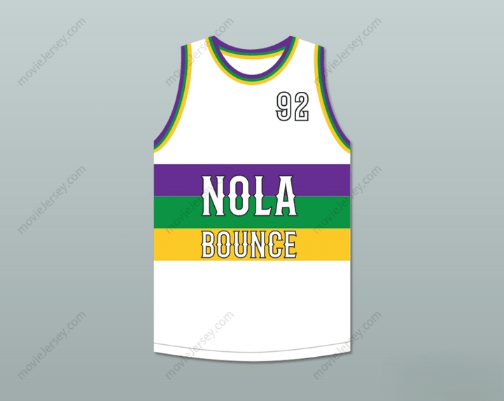 CUSTOM ANY Name Number U.N.L.V. 92 NOLA BOUNCE WHITE BASKETBALL JERSEY Top Stitched S-6XL