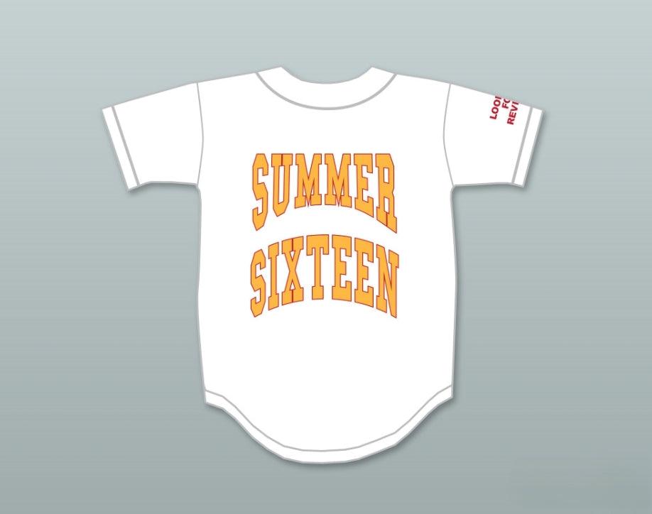 Custom Any Name Number DRAKE SUMMER SIXTEEN REVENGE LOOKING FOR REVENGE WHITE BASEBALL JERSEY Top Stitched S-6XL