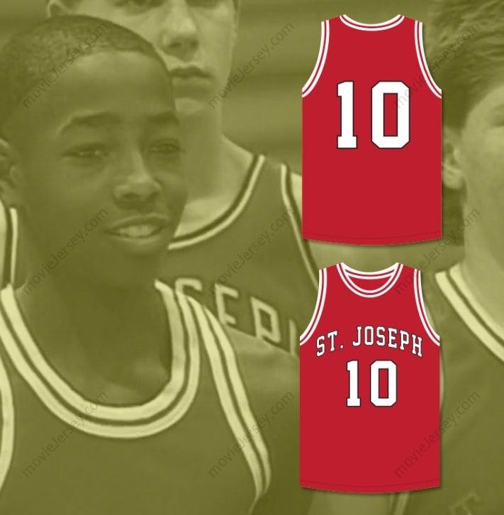 CUSTOM ANY Name Number ARTHUR AGEE 10 ST JOSEPH HIGH SCHOOL RED BASKETBALL JERSEY HOOP DREAMS Top Stitched S-6XL