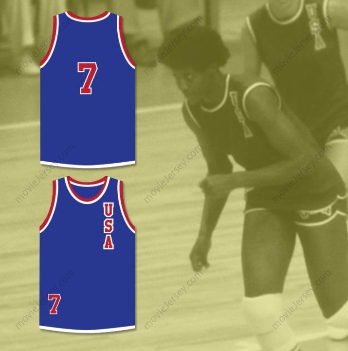 CUSTOM ANY Name Number LUSIA HARRIS 7 USA BLUE BASKETBALL JERSEY 1 Top Stitched S-6XL