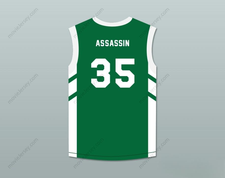 CUSTOM ANY Name Number JERRY 'ASSASSIN' DUPREE 35 GREEN BASKETBALL JERSEY DENNIS RODMAN'S BIG BANG IN PYONGYANG Top Stitched S-6XL