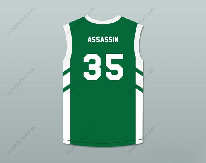 CUSTOM ANY Name Number JERRY 'ASSASSIN' DUPREE 35 GREEN BASKETBALL JERSEY DENNIS RODMAN'S BIG BANG IN PYONGYANG Top Stitched S-6XL