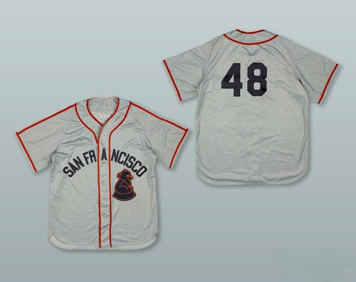 Custom Any Name Number PABLO SANDOVAL 48 SEA LIONS NEGRO LEAGUE GRAY BASEBALL JERSEY Top Stitched S-6XL