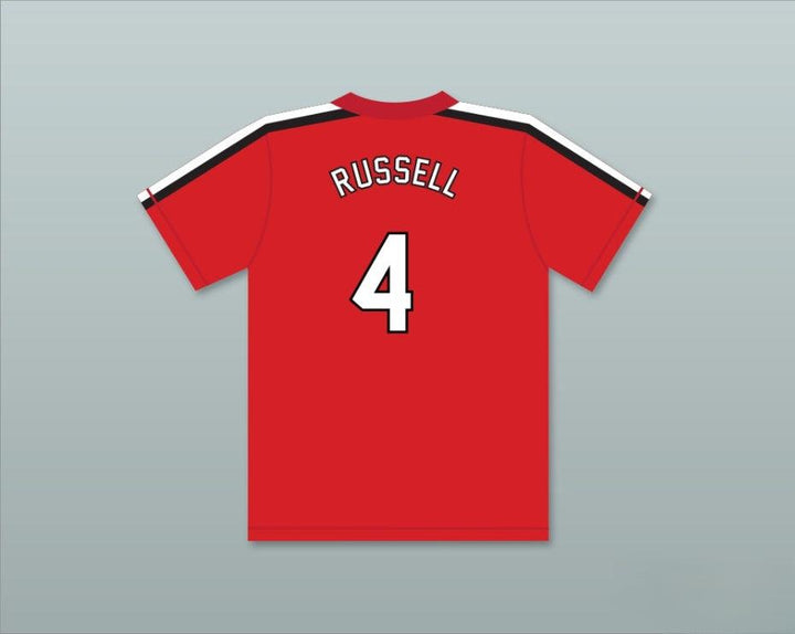 Custom Any Name Number BING RUSSELL 4   RED BASEBALL JERSEY THE BATTERED BASTARDS OF BASEBALL Top Stitched S-6XL