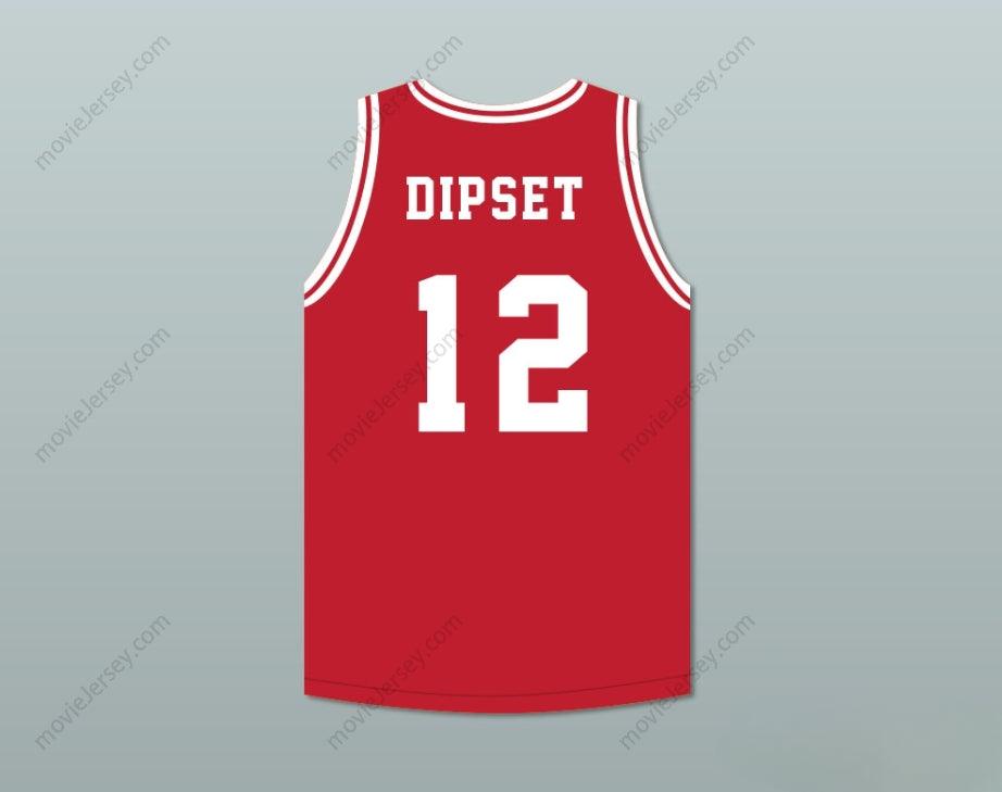 CUSTOM ANY Name Number RAPPER CAMERON GILES 'DIPSET' 12 NAVARRO  RED BASKETBALL JERSEY Top Stitched S-6XL