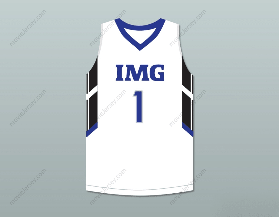CUSTOM ANY Name Number PLAYER 1 IMG ACADEMY WHITE BASKETBALL JERSEY Top Stitched S-6XL