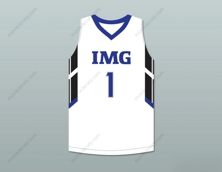 CUSTOM ANY Name Number PLAYER 1 IMG ACADEMY WHITE BASKETBALL JERSEY Top Stitched S-6XL