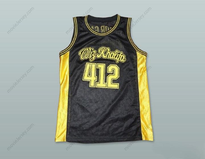CUSTOM ANY Name Number WIZ KHALIFA 412 TAYLOR GANG BLACK BASKETBALL JERSEY Top Stitched S-6XL