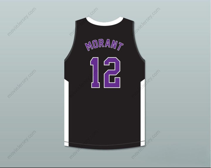 CUSTOM ANY Name Number JA MORANT 12 CRESTWOOD HIGH SCHOOL KNIGHTS BLACK BASKETBALL JERSEY 4 Top Stitched S-6XL