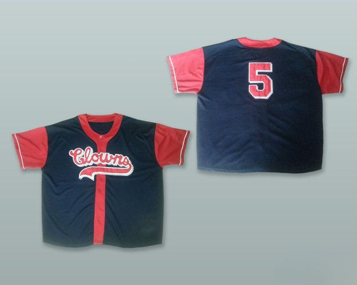 Custom Any Name Number HANK AARON 5  CLOWNS NEGRO LEAGUE BLACK BASEBALL JERSEY Top Stitched S-6XL