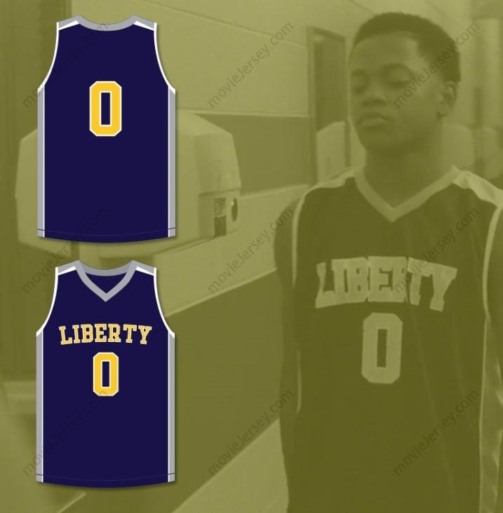 CUSTOM ANY Name Number TERRON FORTE 0 LIBERTY HIGH SCHOOL DARK BLUE BASKETBALL JERSEY AMATEUR Top Stitched S-6XL