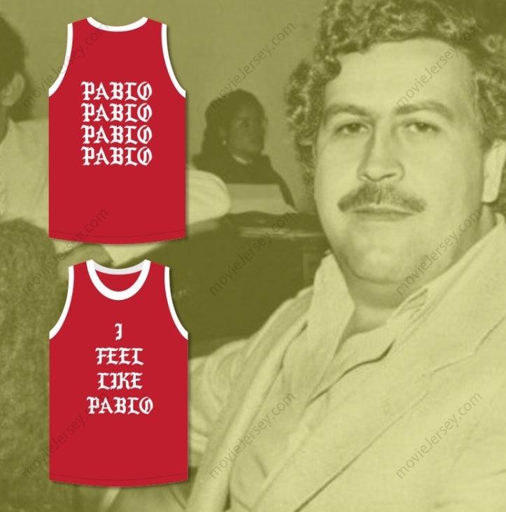 CUSTOM ANY Name Number PABLO ESCOBAR I FEEL LIKE PABLO RED BASKETBALL JERSEY Top Stitched S-6XL
