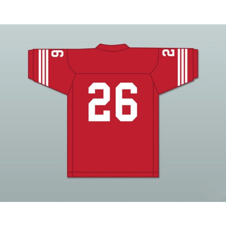CUSTOM ANY Name WINDRUNNER DAVE PROMISCO 26 MUSTANGS HIGH SCHOOL RED FOOTBALL JERSEY Top Stitched S-6XL