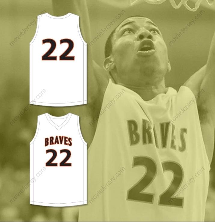 CUSTOM ANY Name Number OTTO PORTER JR. 22 SCOTT COUNTY CENTRAL HIGH SCHOOL BRAVES WHITE BASKETBALL JERSEY 1 Top Stitched S-6XL