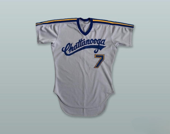 Custom Any Name Number LOOKOUTS 7 GRAY BASEBALL JERSEY Top Stitched S-6XL