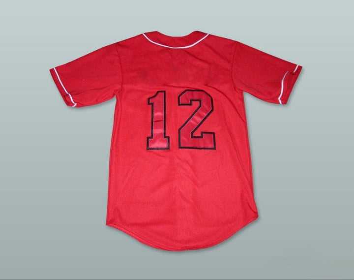 Custom Any Name Number HICKTOWN 12 RED BASEBALL JERSEY Top Stitched S-6XL