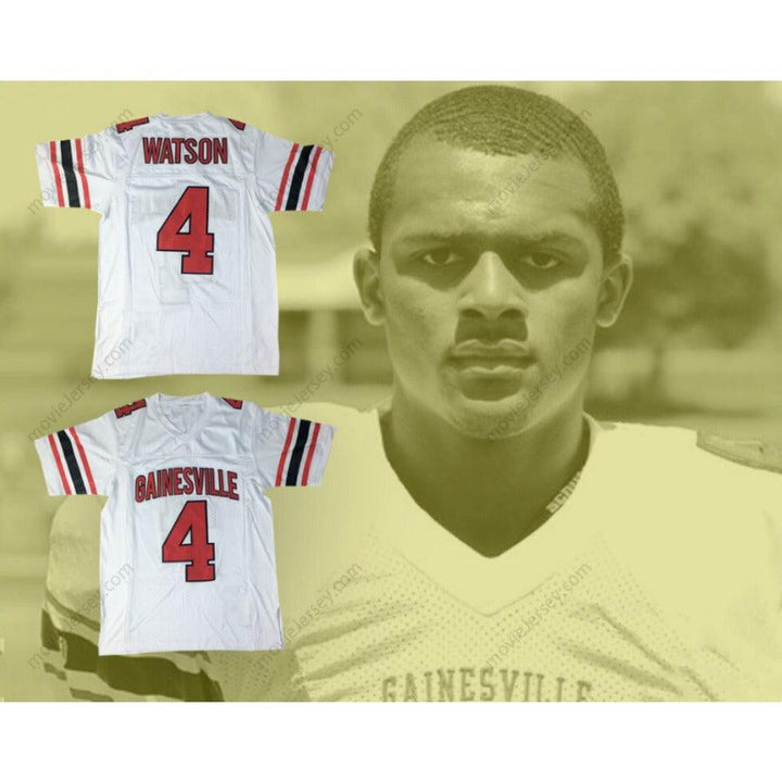 CUSTOM ANY Name Number DESHAUN WATSON 4 GAINESVILLE HIGH SCHOOL RED ELEPHANTS FOOTBALL JERSEY Top Stitched S-6XL