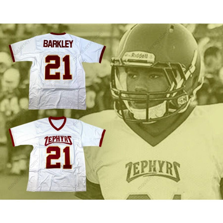 CUSTOM ANY Name Number SAQUON BARKLEY 21 WHITEHALL HIGH SCHOOL ZEPHYRS WHITE FOOTBALL JERSEY Top Stitched S-6XL