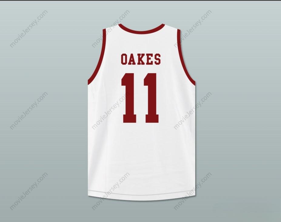 CUSTOM ANY Name Number WALTER OAKES 11 HILLMAN COLLEGE WHITE BASKETBALL JERSEY WITH EAGLE PATCH Top Stitched S-6XL