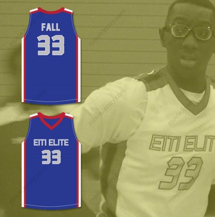 CUSTOM ANY Name Number TACKO FALL 33 EACH 1 TEACH 1 ELITE AAU BLUE BASKETBALL JERSEY 2 Top Stitched S-6XL