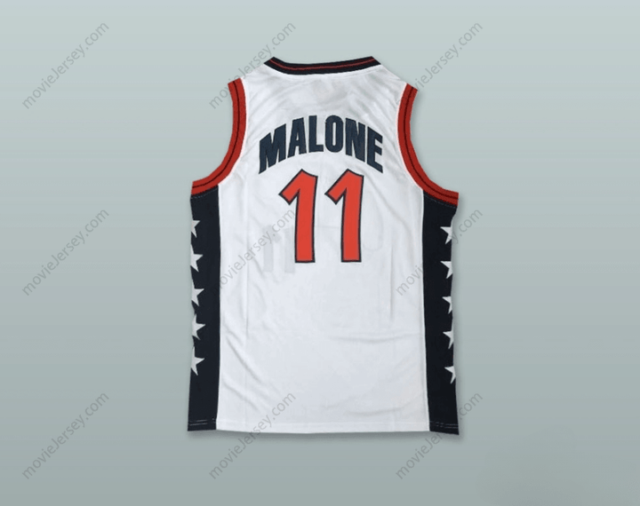 CUSTOM ANY Name Number 1996 KARL MALONE 11 USA TEAM HOME BASKETBALL JERSEY Top Stitched S-6XL