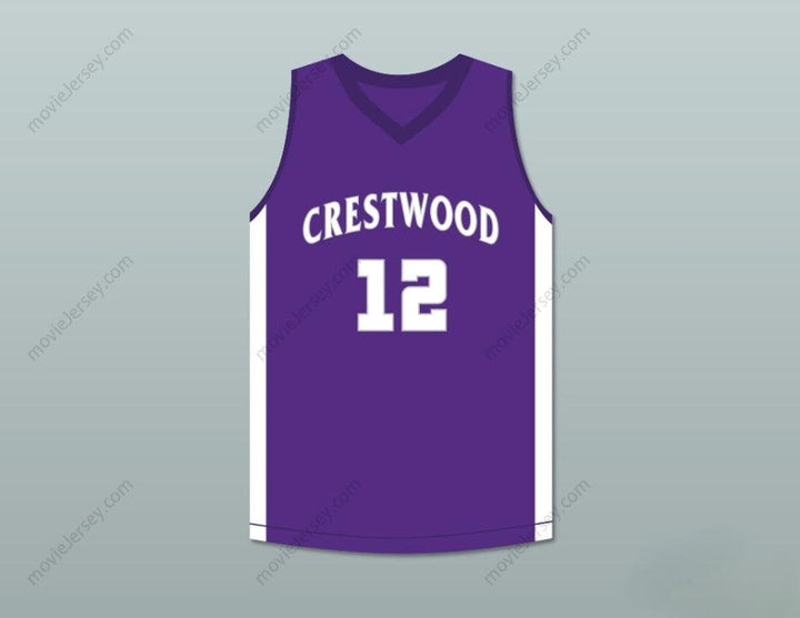 CUSTOM ANY Name Number JA MORANT 12 CRESTWOOD HIGH SCHOOL KNIGHTS PURPLE BASKETBALL JERSEY Top Stitched S-6XL