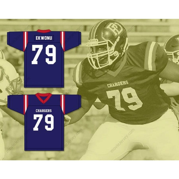 CUSTOM ANY Name Number IKEM EKWONU 79 PROVIDENCE DAY SCHOOL CHARGERS Football Jersey Top Stitched S-6XL