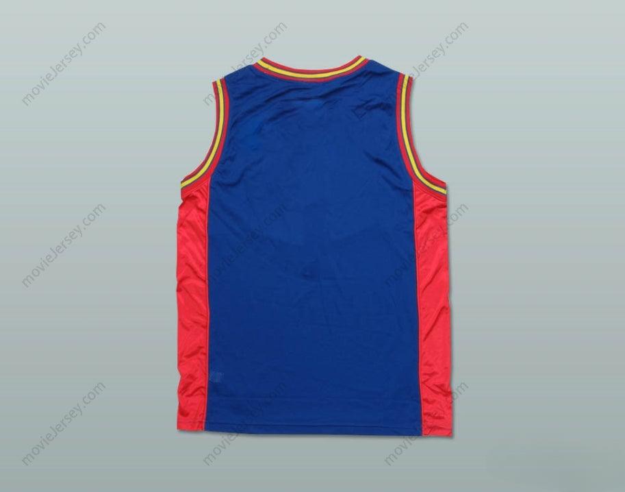 CUSTOM ANY Name Number PLAIN BASKETBALL JERSEY BLUE-RED-YELLOW Top Stitched S-6XL