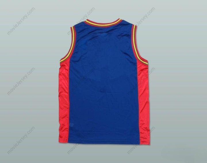 CUSTOM ANY Name Number PLAIN BASKETBALL JERSEY BLUE-RED-YELLOW Top Stitched S-6XL