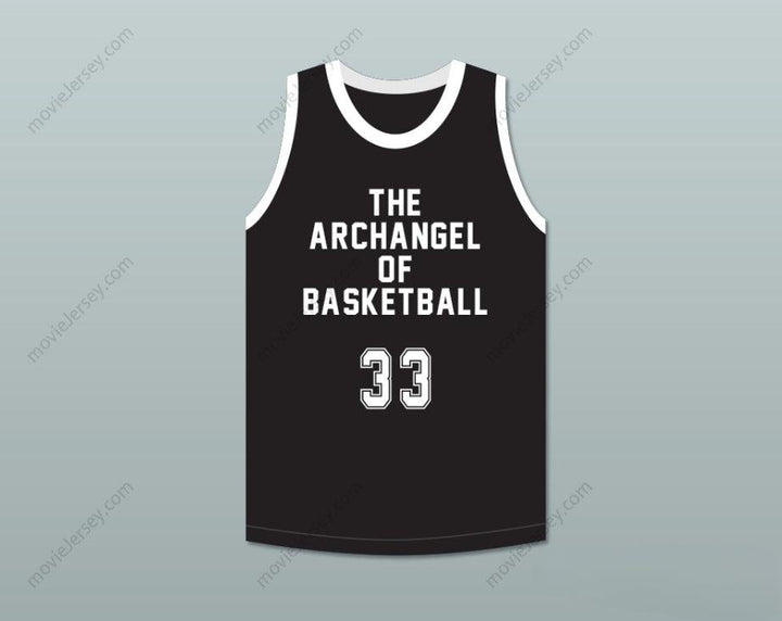 CUSTOM ANY Name Number KAREEM ABDUL-JABBAR 33 THE ARCHANGEL OF BASKETBALL BLACK BASKETBALL JERSEY SLAM DUNK ERNEST Top Stitched S-6XL