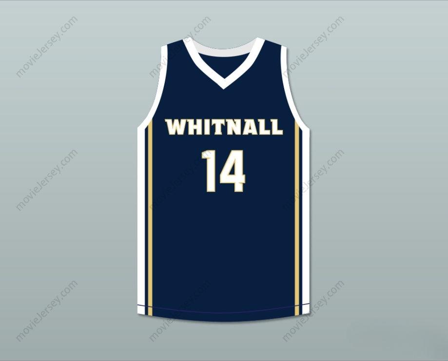 CUSTOM ANY Name Number PLAYER 14 WHITNALL HIGH SCHOOL FALCONS NAVY BLUE BASKETBALL JERSEY 2 Top Stitched S-6XL