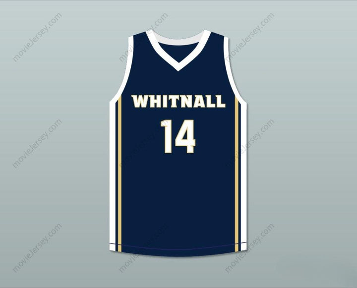 CUSTOM ANY Name Number PLAYER 14 WHITNALL HIGH SCHOOL FALCONS NAVY BLUE BASKETBALL JERSEY 2 Top Stitched S-6XL