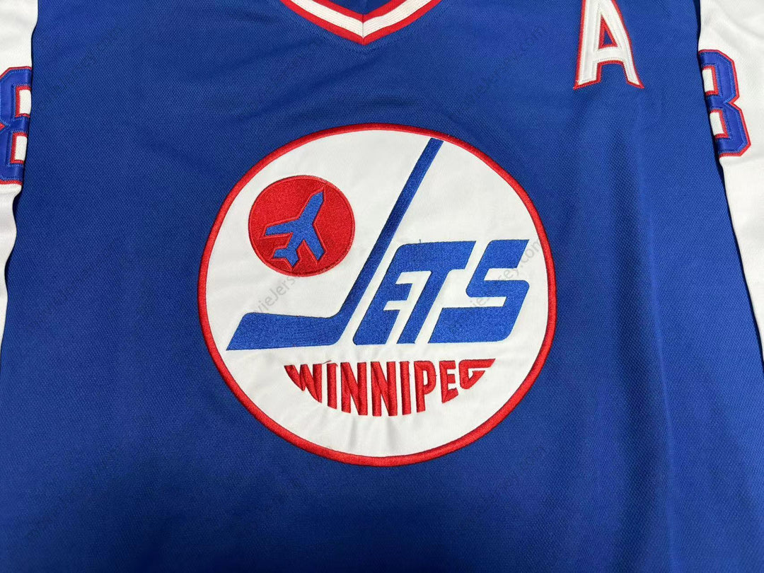 Custom Any Name Number RANDY CARLYLE 8 WINNIPEG JETS HOCKEY JERSEY Stitched Top Stitched S-6XL