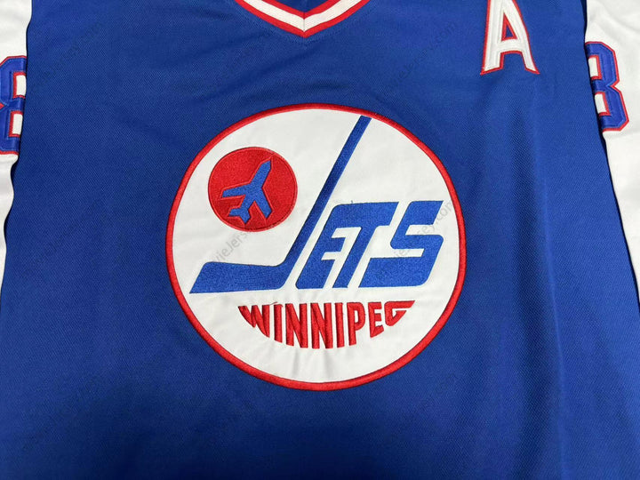 Custom Any Name Number RANDY CARLYLE 8 WINNIPEG JETS HOCKEY JERSEY Stitched Top Stitched S-6XL