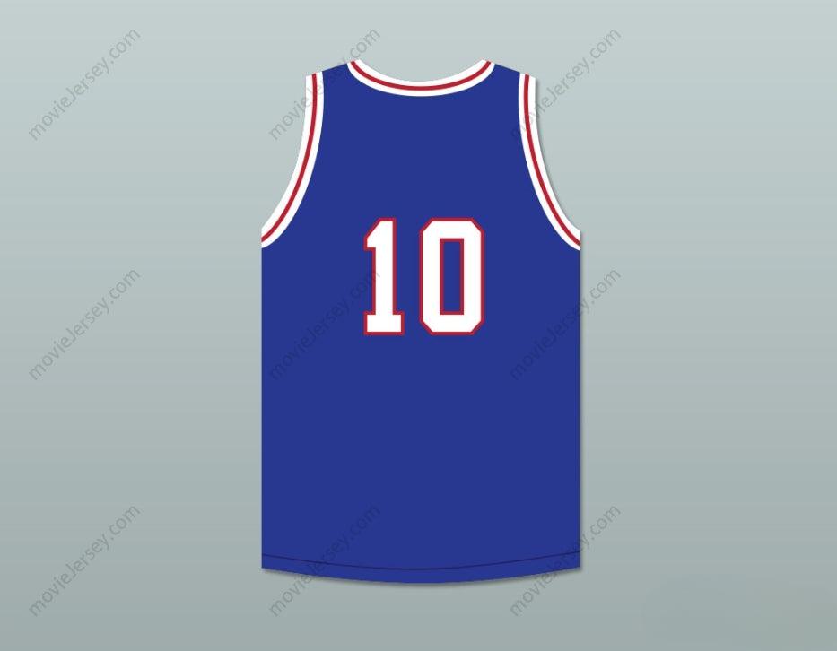 CUSTOM ANY Name Number JACOB 10 WILL FOSTER HIGH SCHOOL PATRIOTS BLUE BASKETBALL JERSEY THE RED SNEAKERS Top Stitched S-6XL